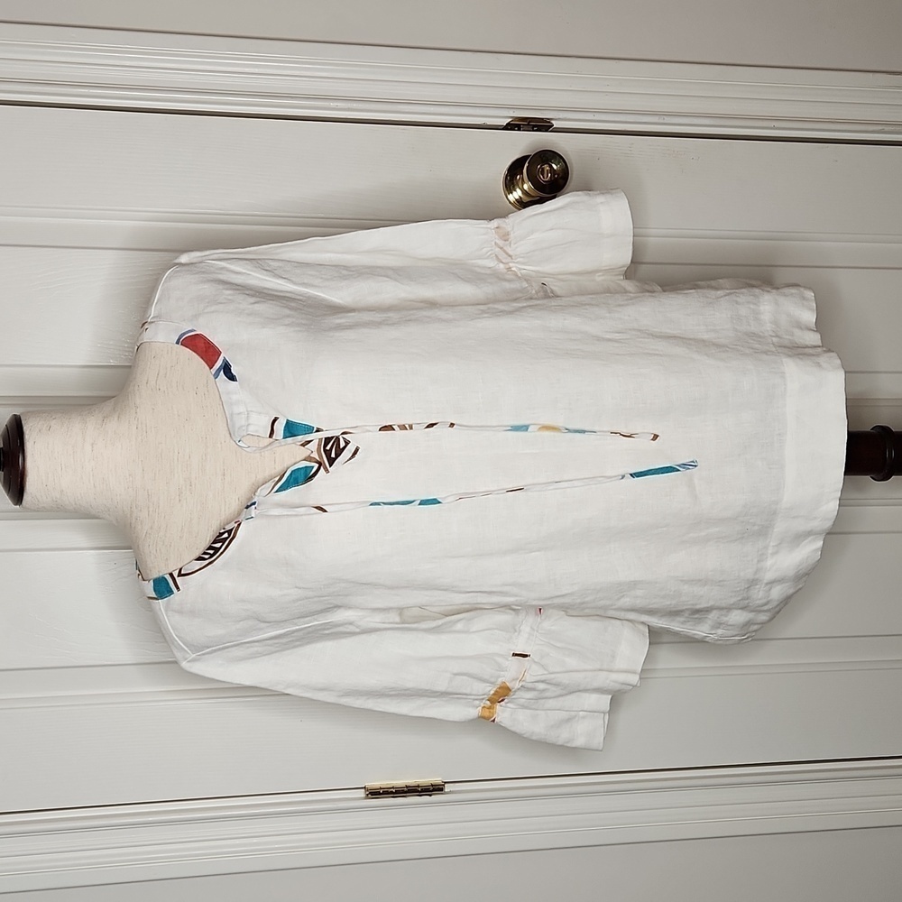 Hot Cotton White Boho Top Size M